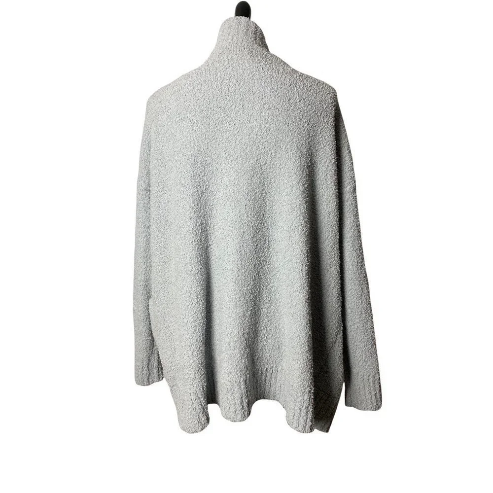 Say‎ What Womens Fleece Jacket White Open Front Long Sleeve Pockets L New